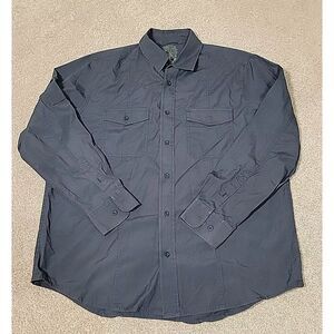 Old Navy 94 Men's Large BLUE  Cotton Long Sleeve Button‎ Up Shirt
